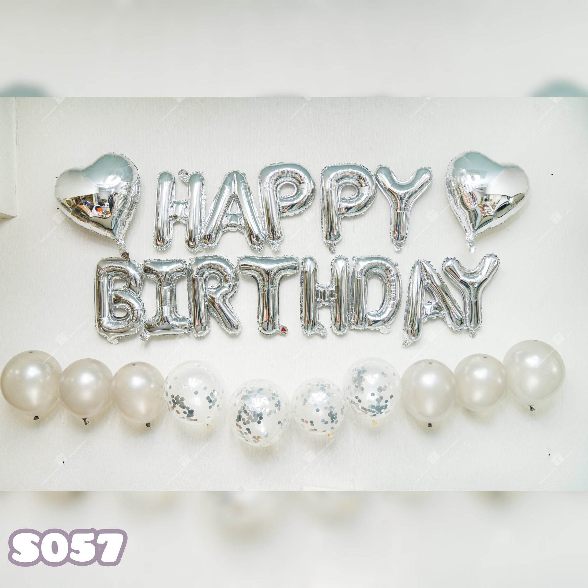 Birthday Heart, Sequin Balloon Party Decoration Set – S057 - party X party