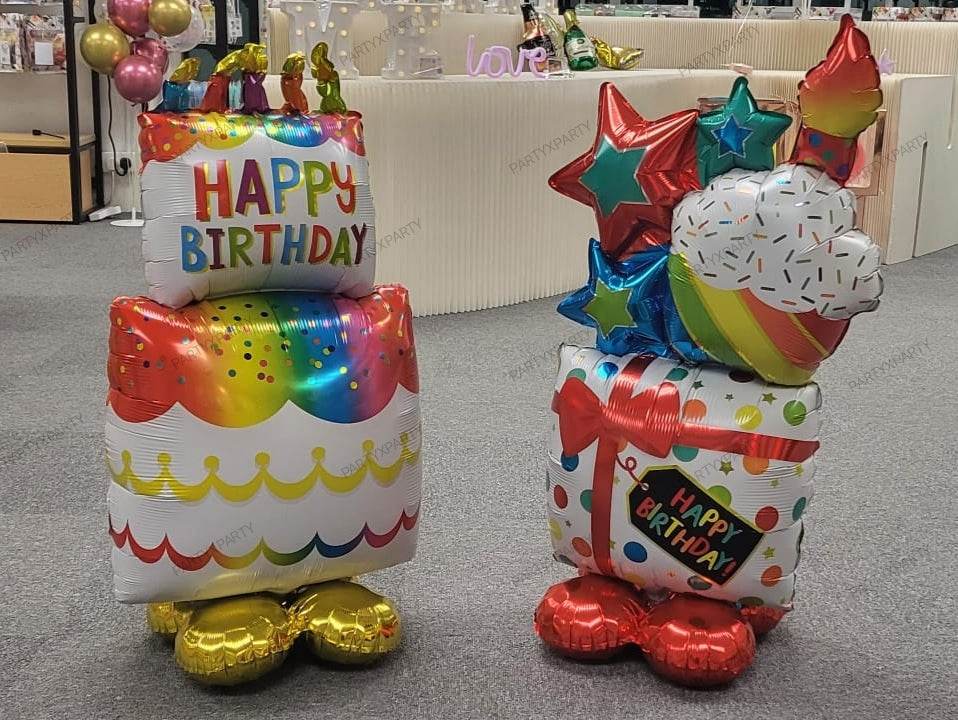 Standing Super Large Double Layer Birthday Cake Balloon – B074 - party X party