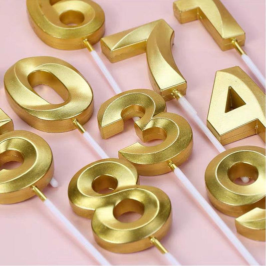Number Candle (Gold) --A054 - party X party