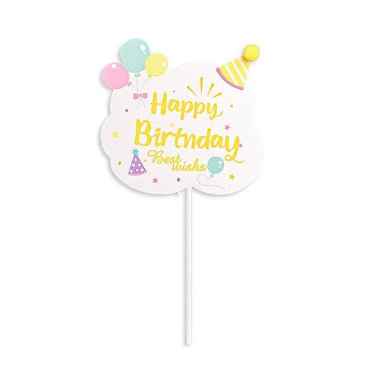 Hat-Shaped Cake Insert (Paper, 3‑Color) – A042 - party X party