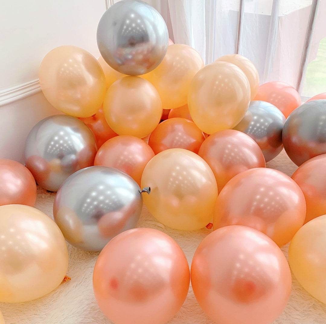 Rose gold champagne gold balloon combination birthday balloon decoration – B001 - party X party