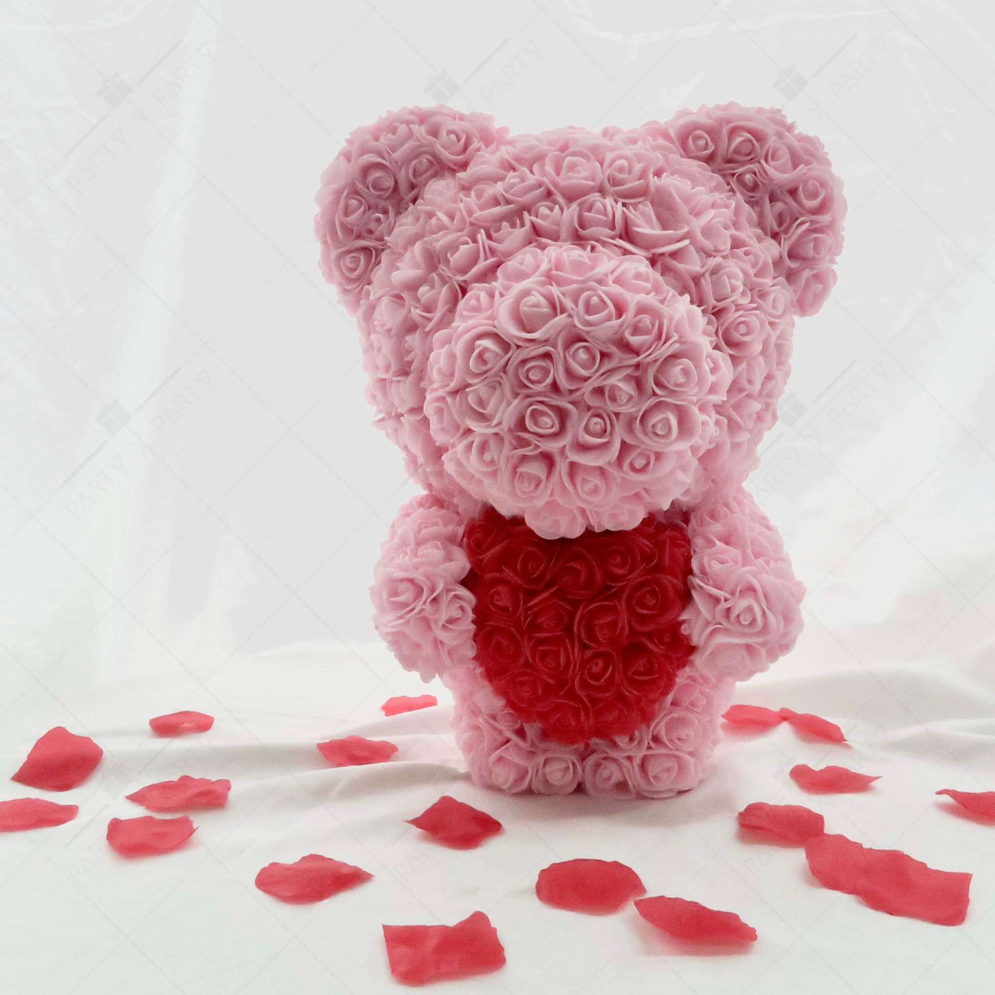 40CM Rose Bear – Anniversary, Birthday, Proposal Decoration & Gift Display - party X party