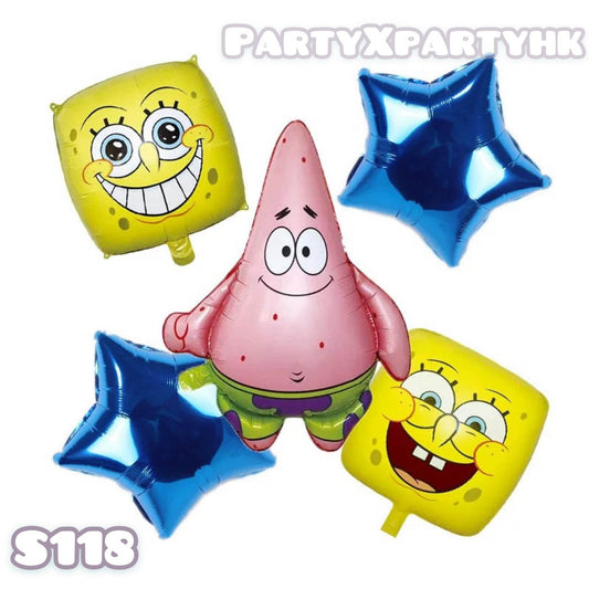 Spongebob, Patrick Star Balloon Party Set-Simple--S118 - party X party