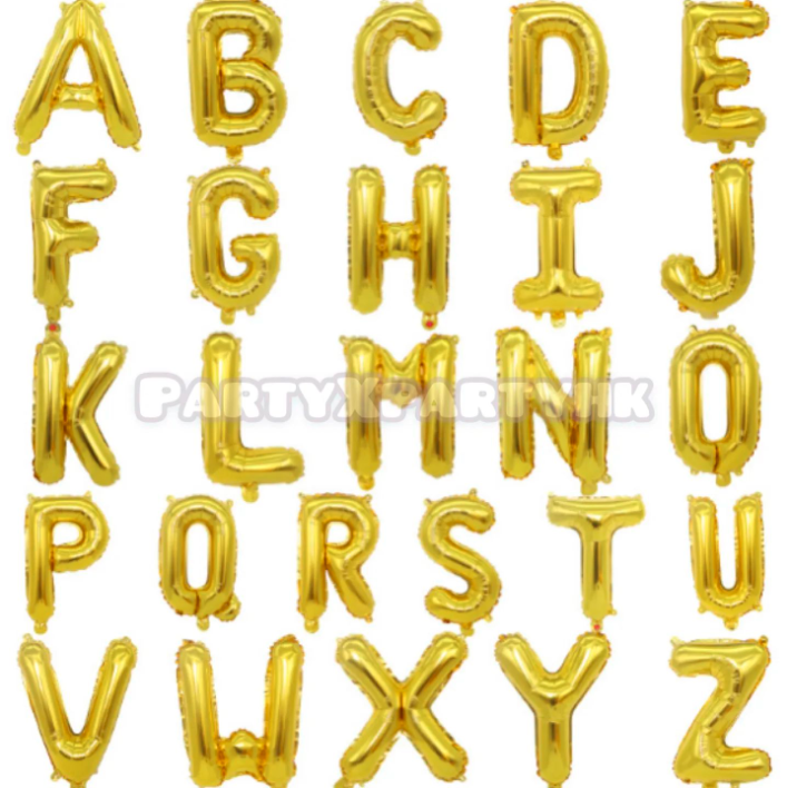 16-inch letter balloon birthday balloon party decoration - Gold B009
