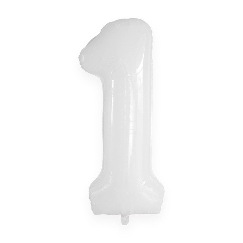32″ White Number Balloons– B008-WH