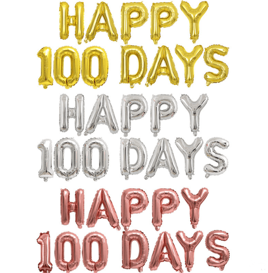 16″ “HAPPY 100 DAYS” Letter Balloon Set – B021 - party X party