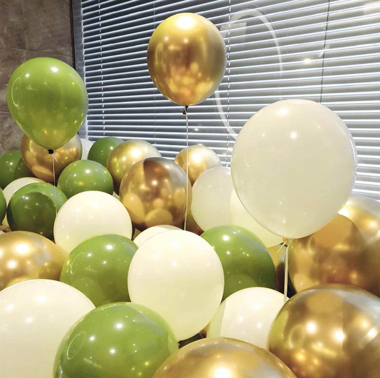 Retro balloon olive green combination birthday balloon decoration - party X party