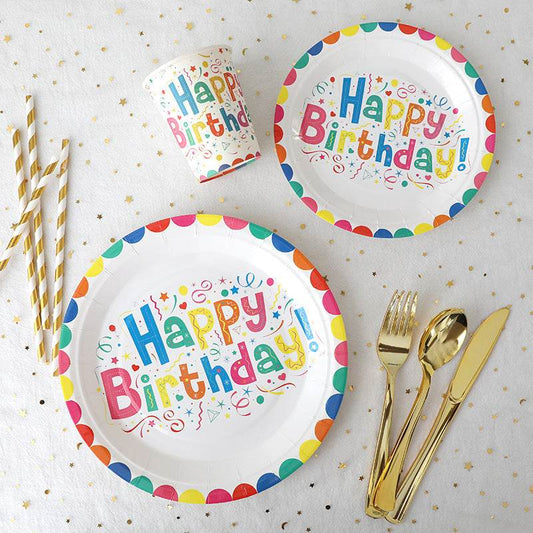 HAPPY BIRTHDAY Disposable Tableware Set - party X party