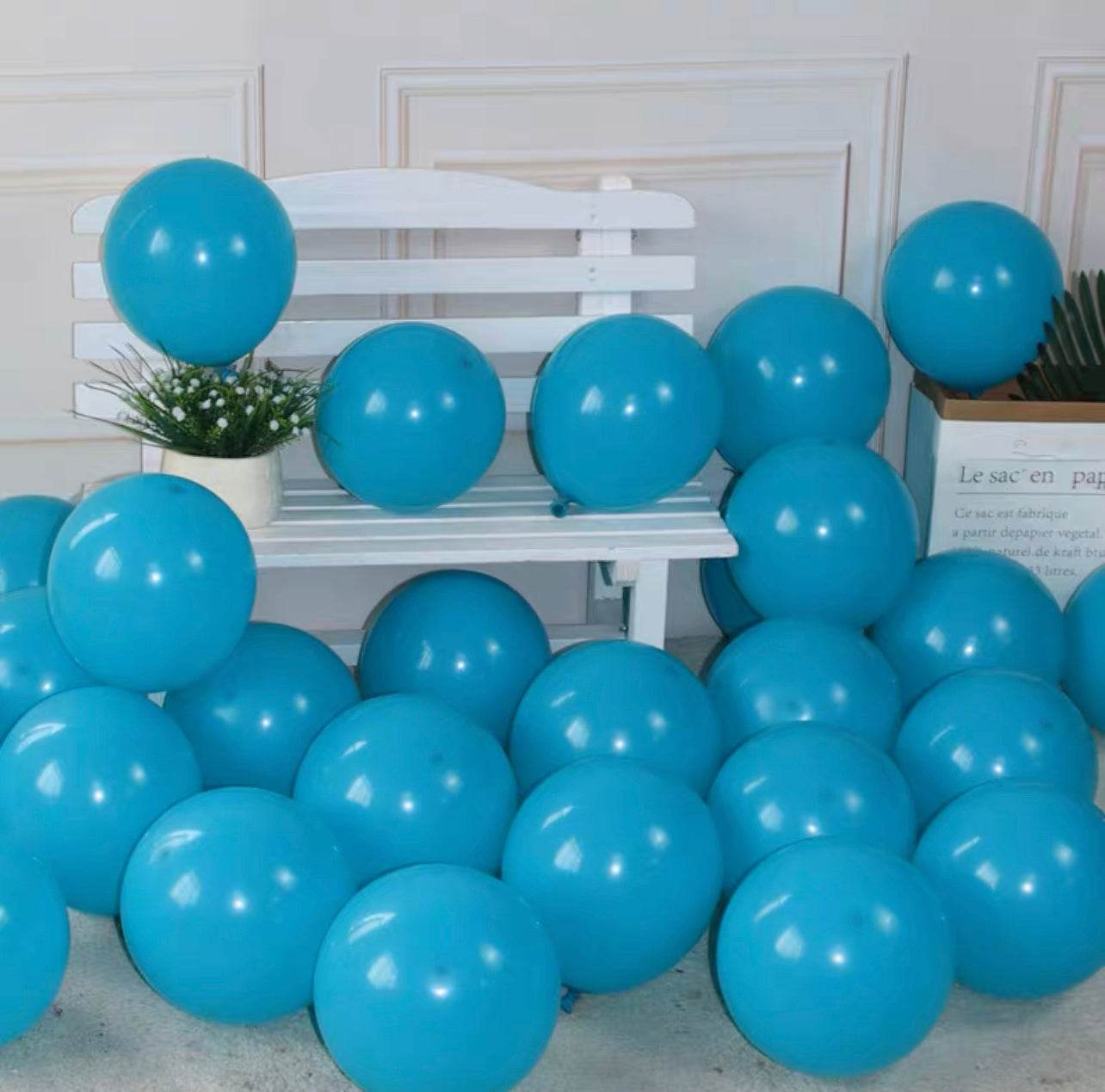 10″ Matte duck blue balloon--B002 - party X party