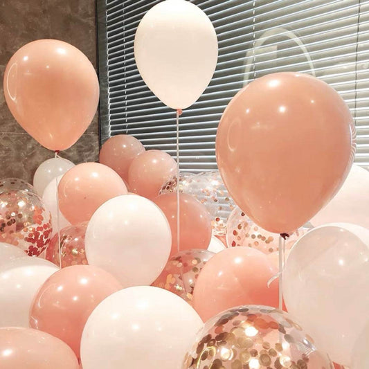 Retro color balloons, red bean paste color combination, birthday balloon decoration - party X party