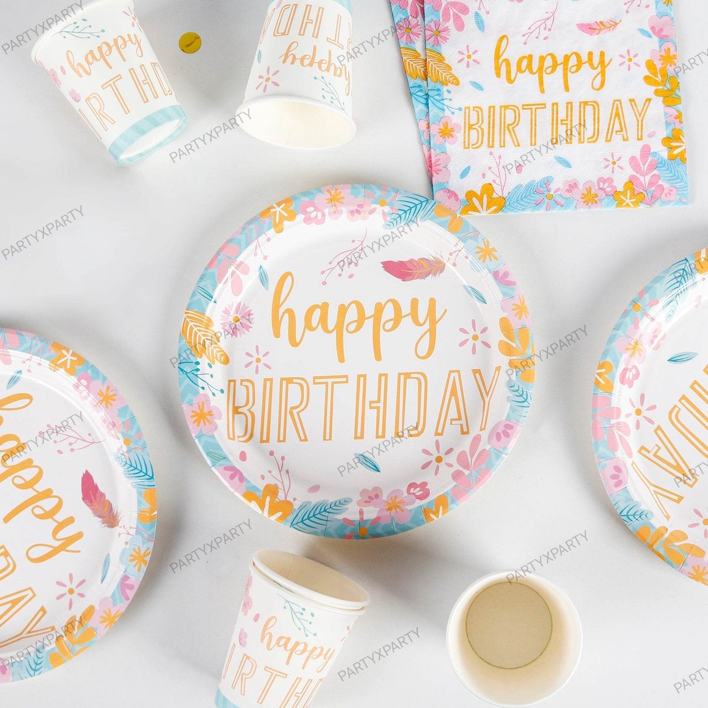 HAPPY BIRTHDAY Disposable Party Tableware Set--A026/A027 - party X party