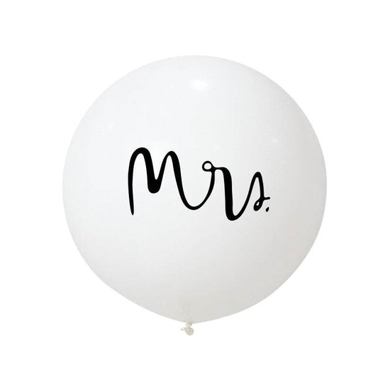 36″ White “MR & MRS” Round Latex Balloon– B102 - party X party