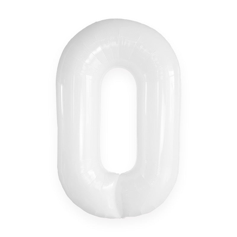 32″ White Number Balloons– B008-WH