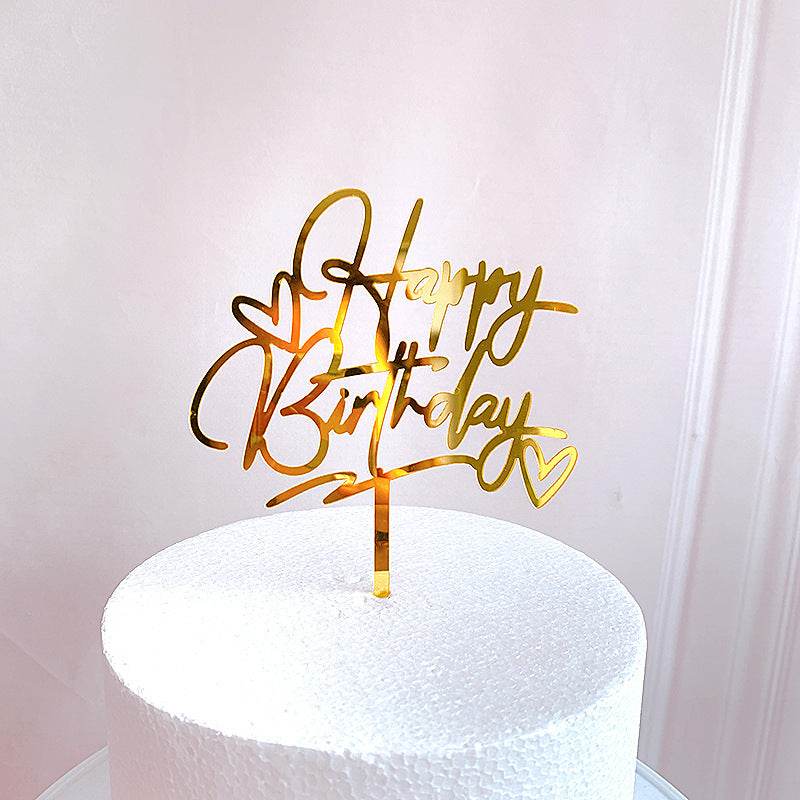 BIRTHDAY Acrylic Cake Inserts--A034 - party X party