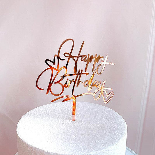 BIRTHDAY Acrylic Cake Inserts--A034 - party X party