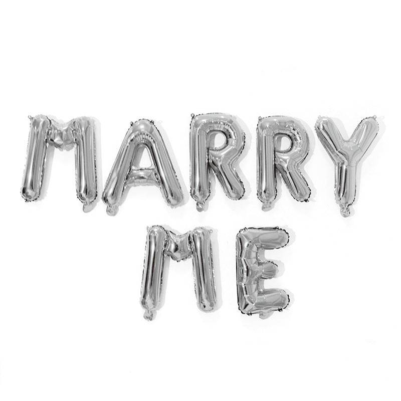 16″ “Marry Me” Aluminum Balloon – B046 - party X party
