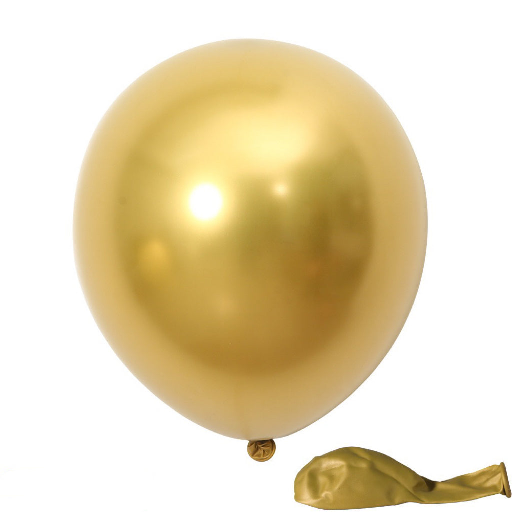 Metallic Balloon Birthday Balloon Decorations Metallic Silver, Gold, Matte Black Balloon Set