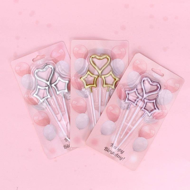 Star & Heart-Shaped Candles--A018 - party X party