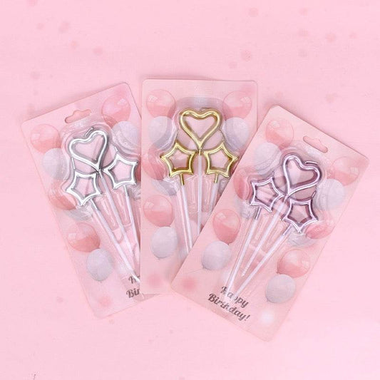 Star & Heart-Shaped Candles--A018 - party X party