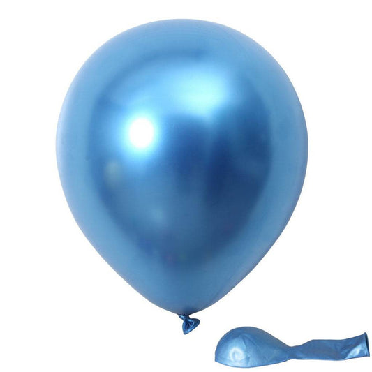 Metal Balloon Birthday Balloon Decoration Metallic Silver and Blue Combination – B005 - party X party