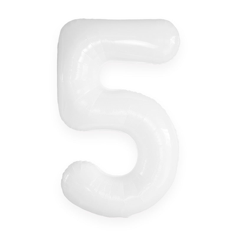 32″ White Number Balloons– B008-WH