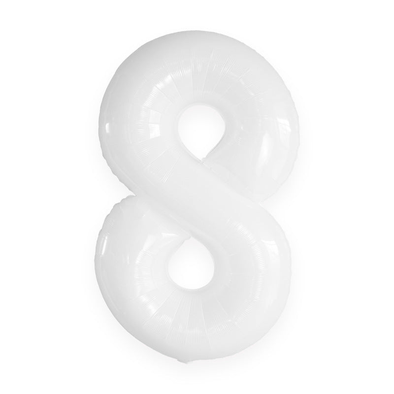 32″ White Number Balloons– B008-WH