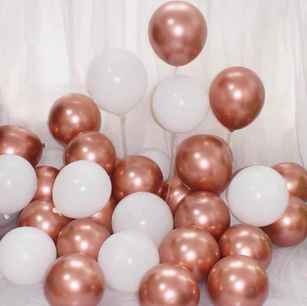 Metal Balloon Rose Gold Birthday Balloon Decoration – B005 - party X party