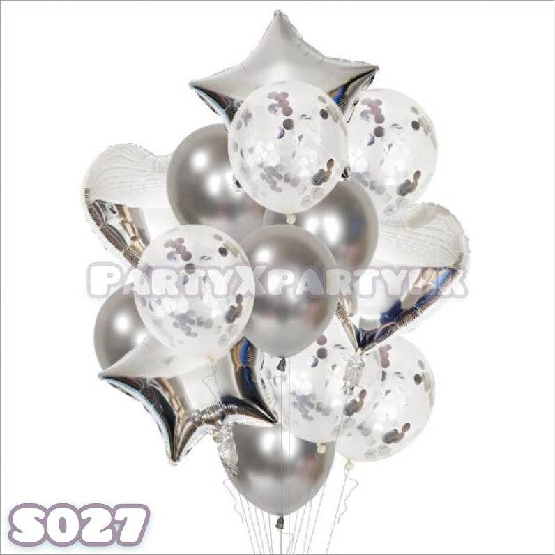 Party Balloon Star Heart Balloon Decoration Set - Sequin Balloon – S027 - party X party