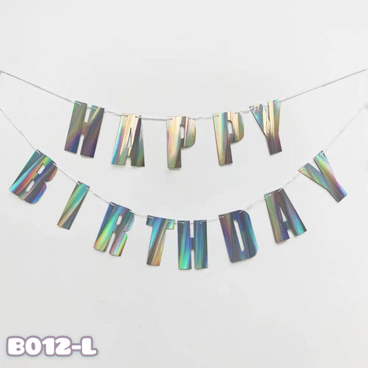 HAPPY BIRTHDAY Laser Flag Simple Installation – B012-L - party X party
