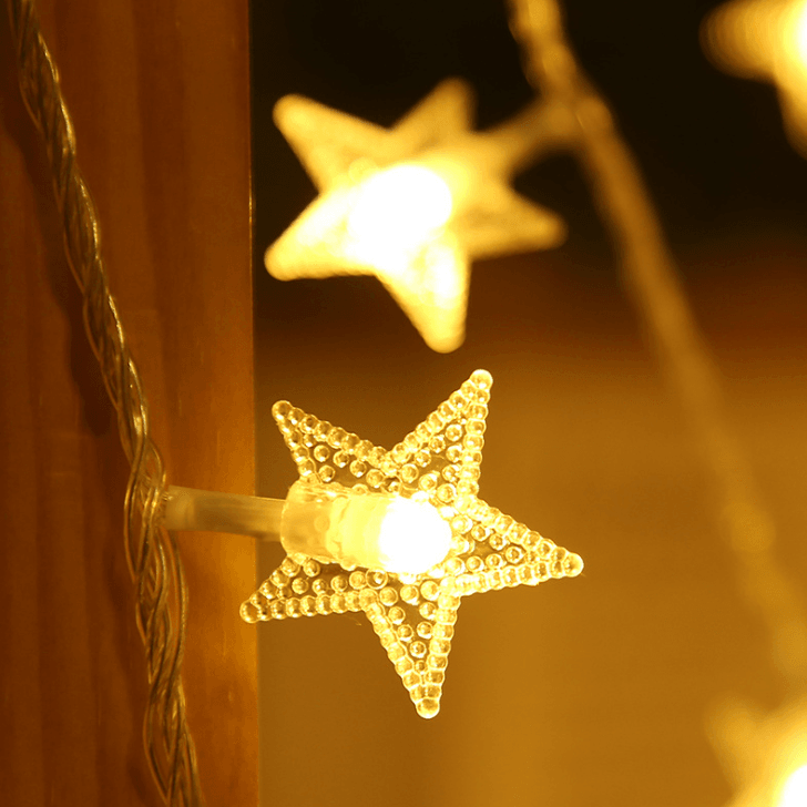 Star warm white light string, birthday party, couple proposal, anniversary decoration – B088 - party X party