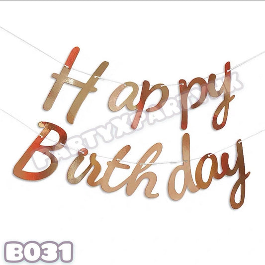 HAPPY Birthday Letter Banner Rose Gold Party Decoration! 4 Colors - party X party