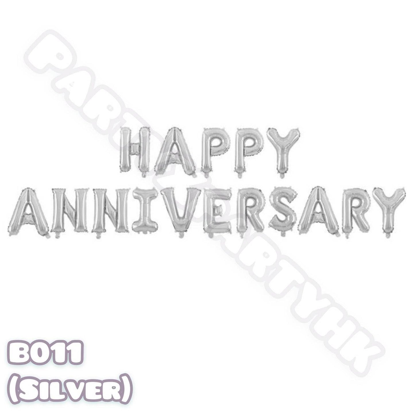 16″ “HAPPY ANNIVERSARY” Aluminum Balloons – B011 - party X party