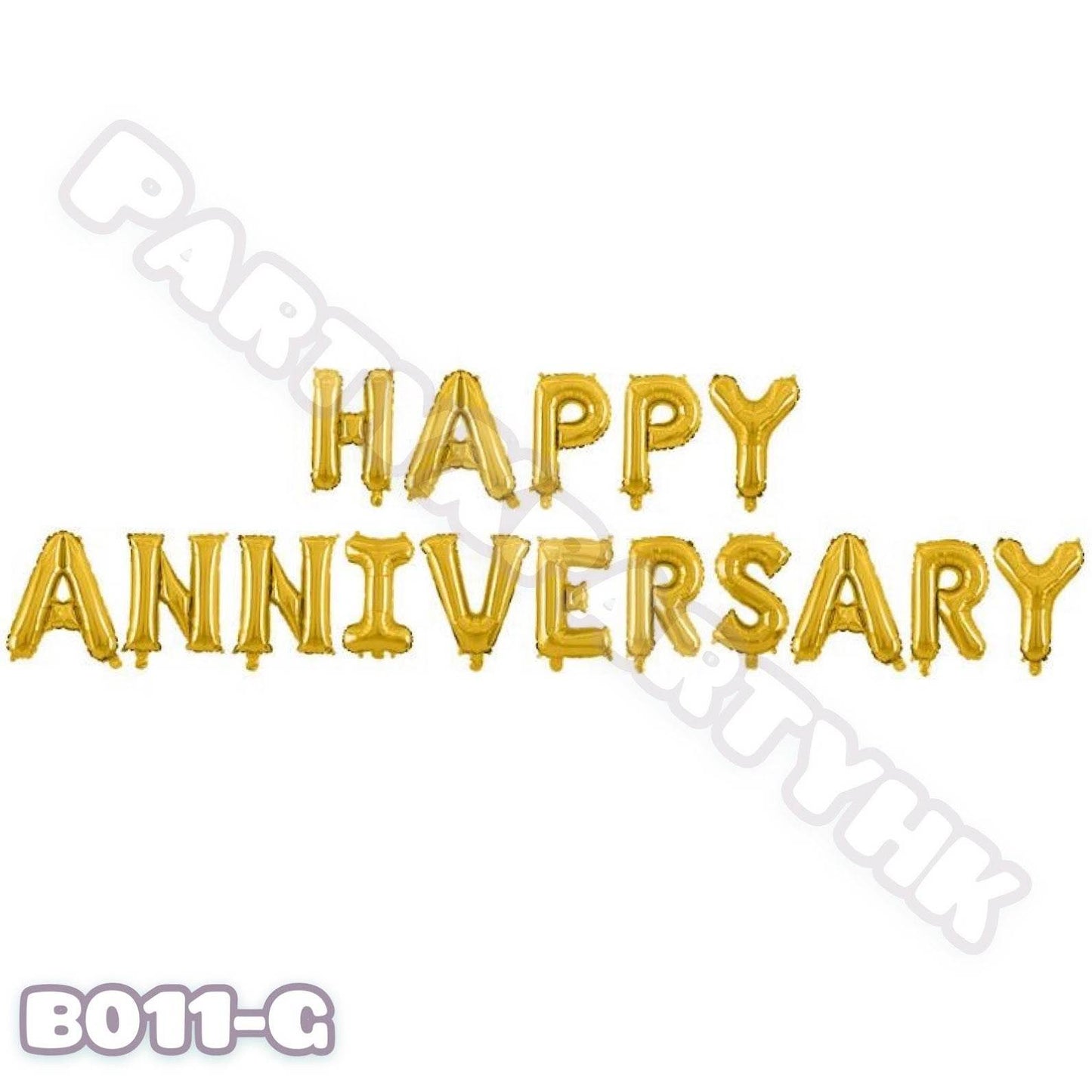 16″ “HAPPY ANNIVERSARY” Aluminum Balloons – B011 - party X party
