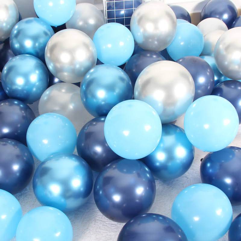 Blue combination birthday balloon decoration balloon - party X party