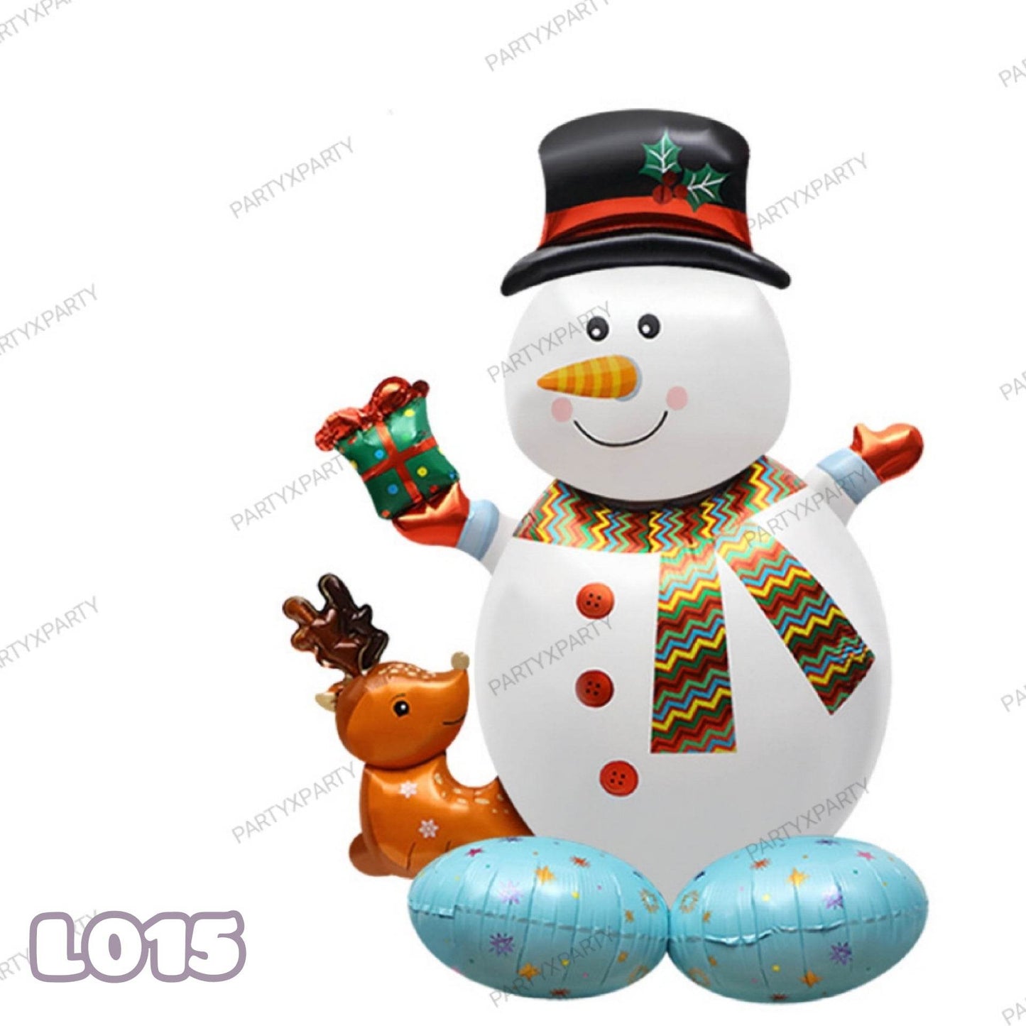 Limited Edition Extra-Large Christmas Reindeer & Snowman Ground Balloon Decoration – L015 - party X party