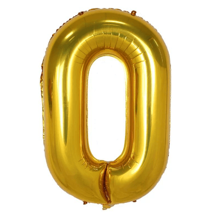 32″ Gold Number Balloons– B008-G