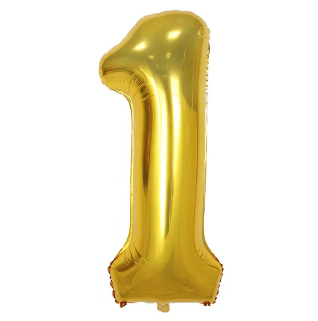 32″ Gold Number Balloons– B008-G
