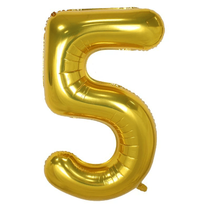 32″ Gold Number Balloons– B008-G
