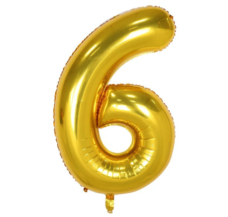 32″ Gold Number Balloons– B008-G