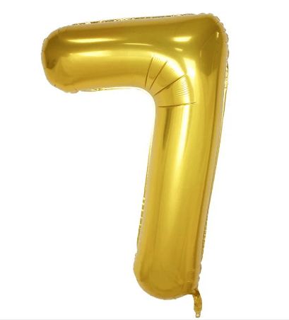 32″ Gold Number Balloons– B008-G