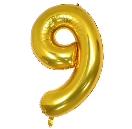 32″ Gold Number Balloons– B008-G