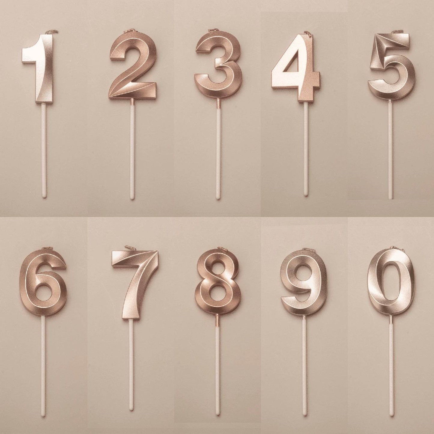 Number Candle (Rose Gold) --A053 - party X party