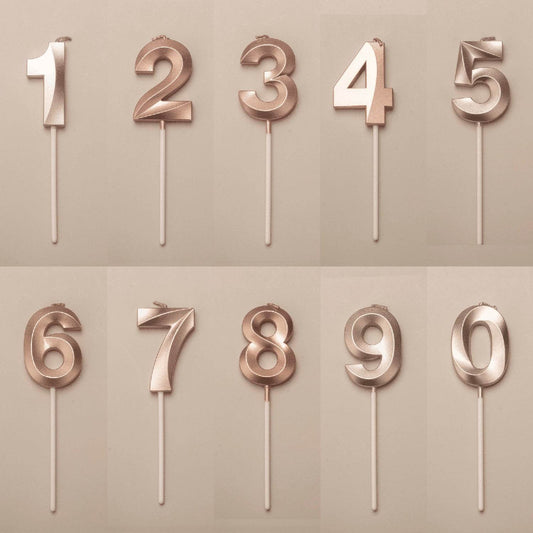 Number Candle (Rose Gold) --A053 - party X party