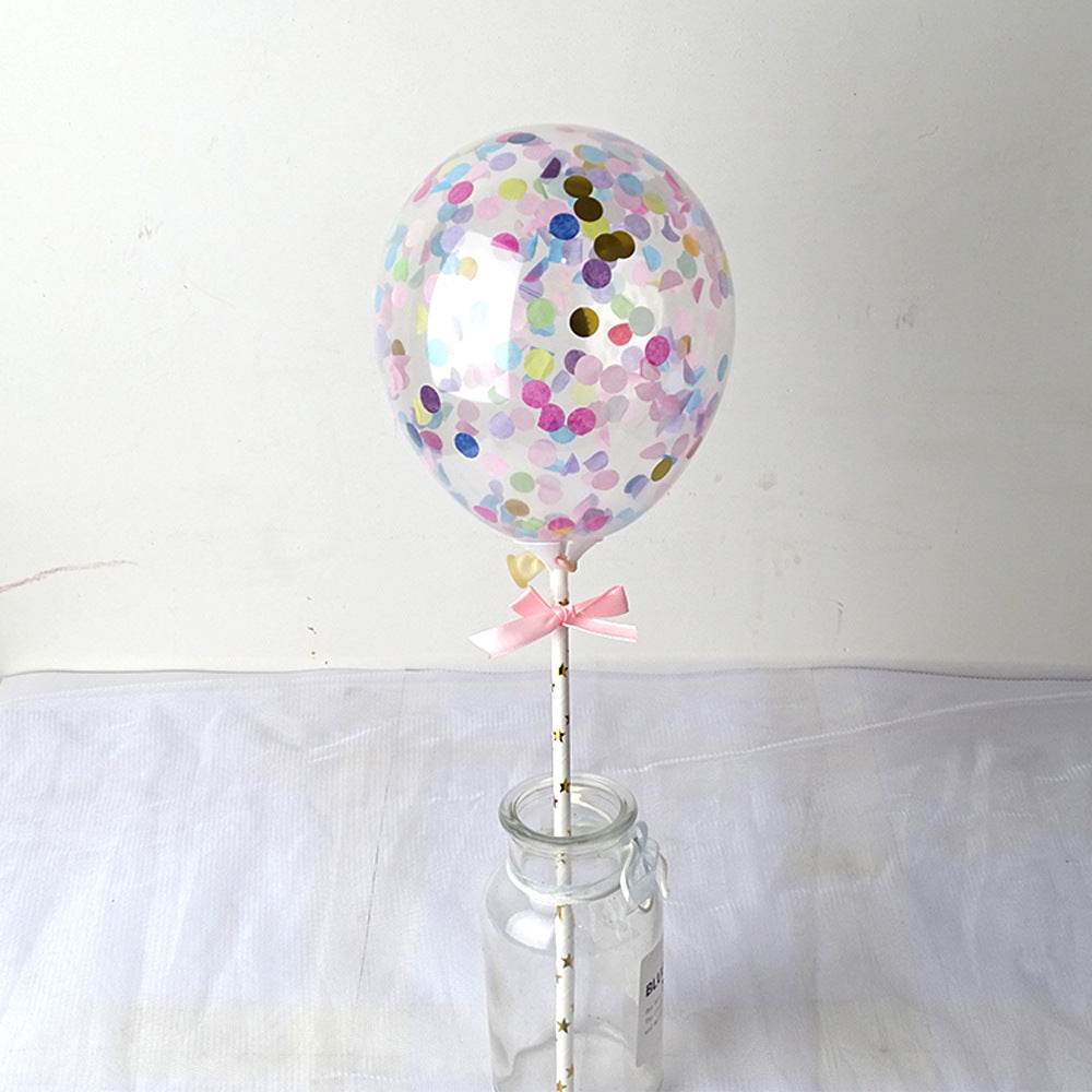 5″ Sequin Round Balloon with Hand-Held Stick– B112 - party X party