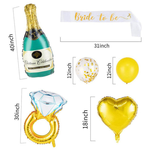 BRIDE TO BE PARTY Gold Pre-wedding Party Celebration Balloon Decoration Set – --S140 - party X party