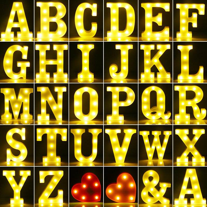 Warm White Letter Lamp Birthday Party, Anniversary Decoration House Decoration--LED - party X party