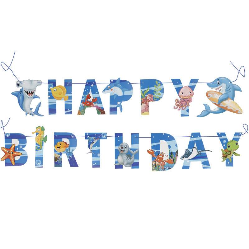Ocean Series Birthday Balloon Party Celebration Balloon Decoration Set -- – S134