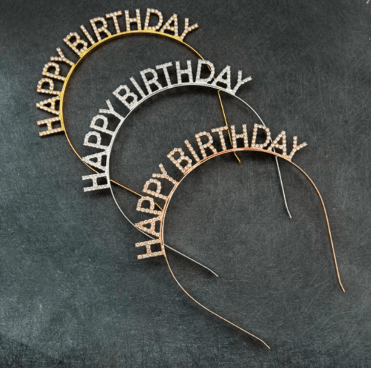 HAPPY BIRTHDAY Headband – Three Color Options – A008 - party X party