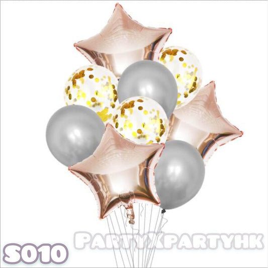 Party Sequins Star Balloon Decoration Set (Gold and Silver Rose) – S010 - party X party