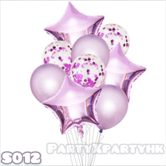 Party Sequins Star Balloon Decoration Set (Light Purple) – S012 - party X party